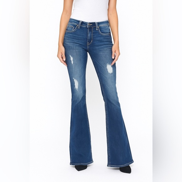 refuge Denim - REFUGE Denim Blue Flare Jeans